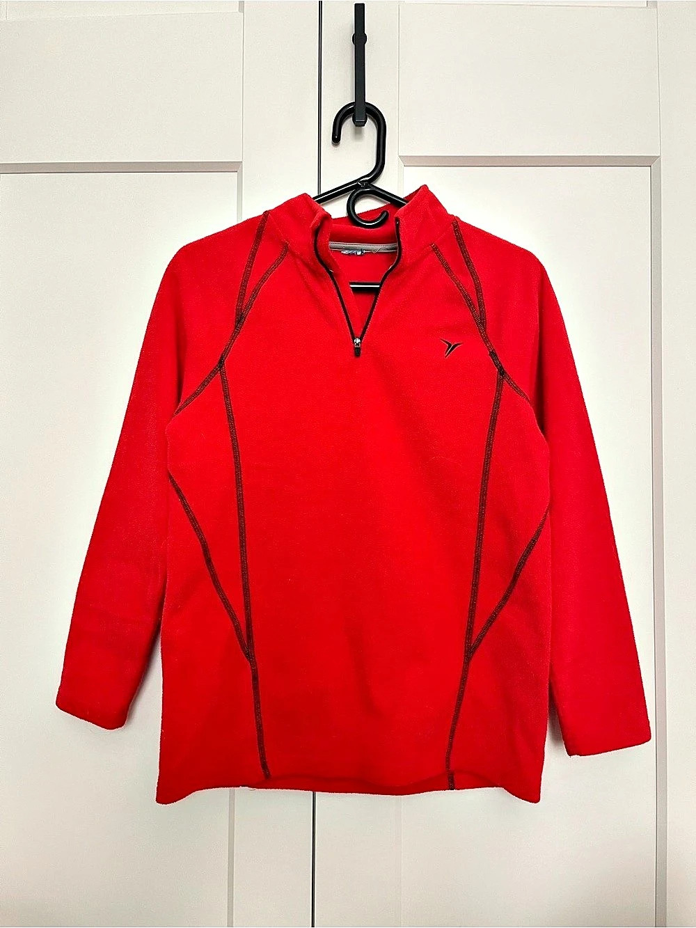 Old Navy Quarter-Zip Red Fleece Pullover